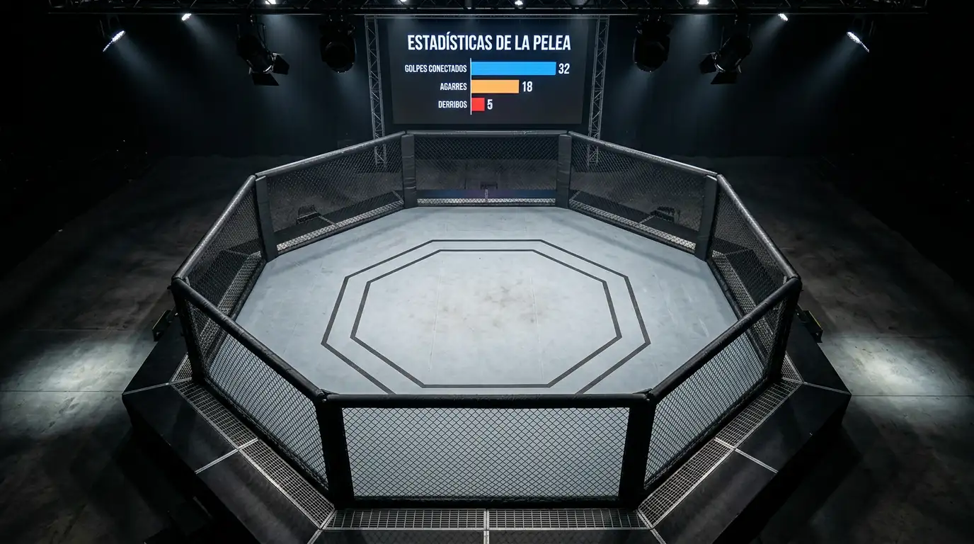 Estadísticas de UFC desglosadas por división con tasas de KO, sumisión y decisión